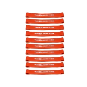 10 pack of orange 40 lb loop resistance booty bands