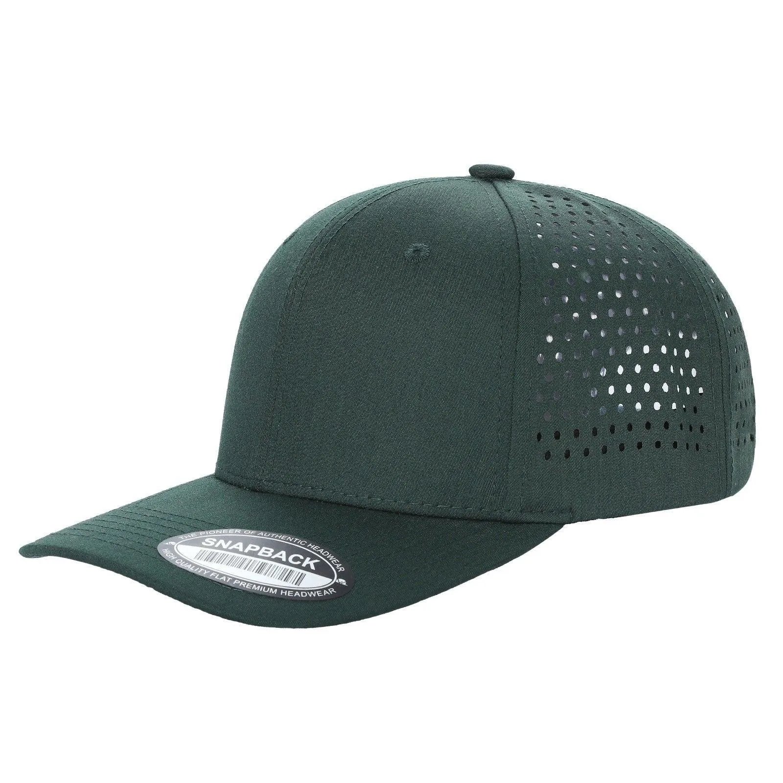 12 Pack Laser Vented Trucker Mesh Hat - Curved Bill, Adjustable, 6-Panel