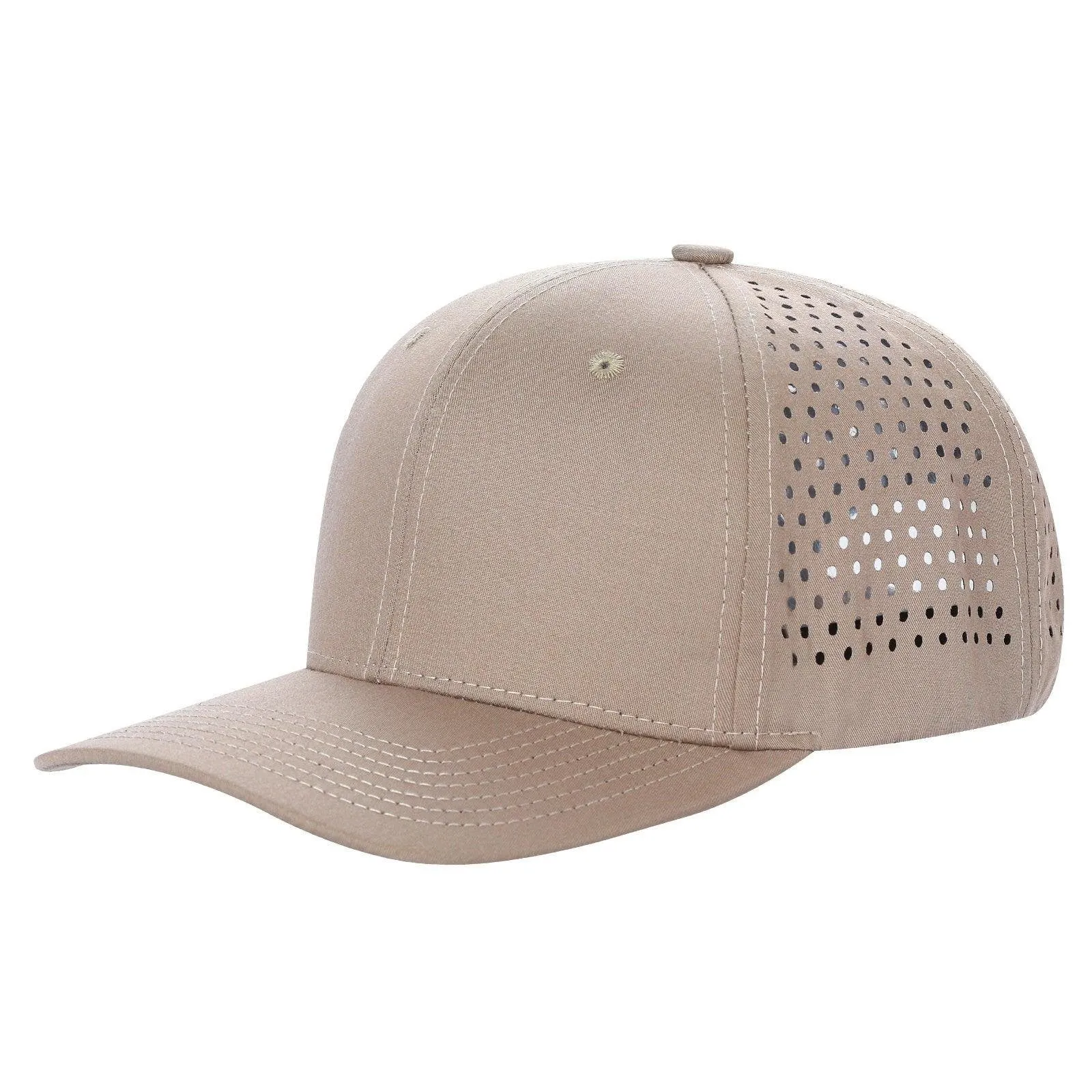 12 Pack Laser Vented Trucker Mesh Hat - Curved Bill, Adjustable, 6-Panel