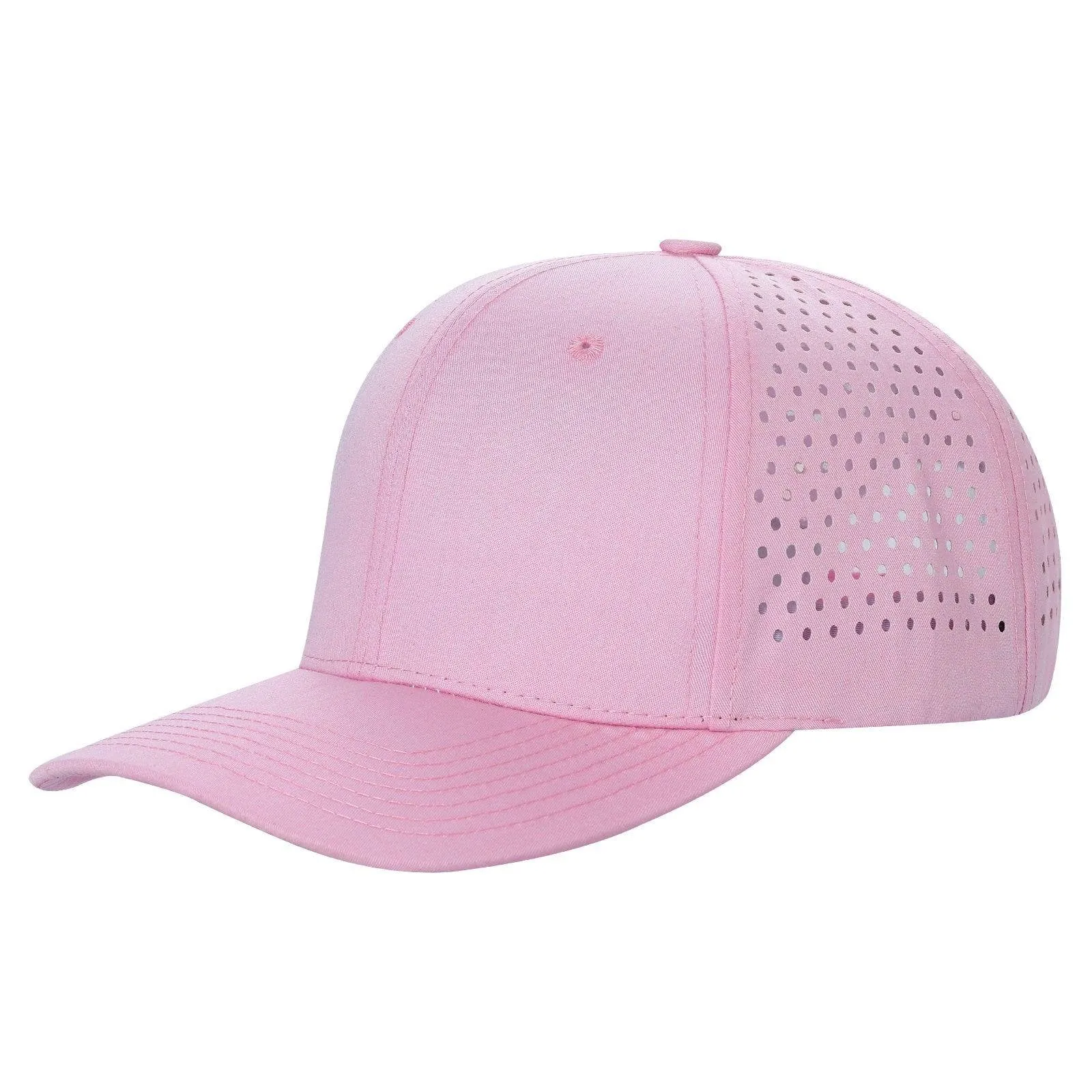 12 Pack Laser Vented Trucker Mesh Hat - Curved Bill, Adjustable, 6-Panel