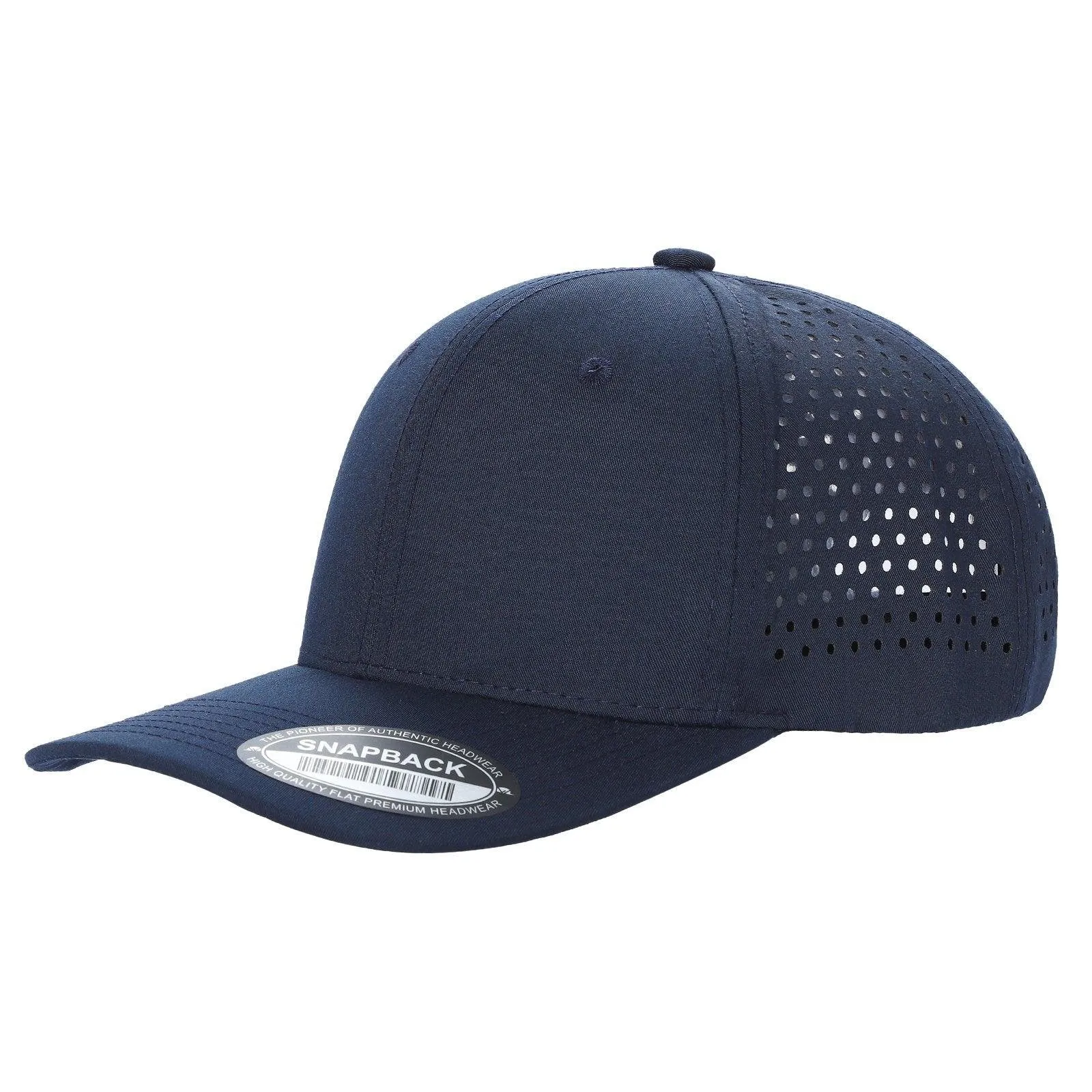 12 Pack Laser Vented Trucker Mesh Hat - Curved Bill, Adjustable, 6-Panel