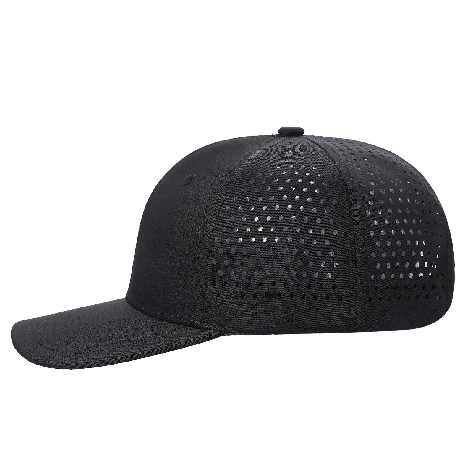12 Pack Laser Vented Trucker Mesh Hat - Curved Bill, Adjustable, 6-Panel