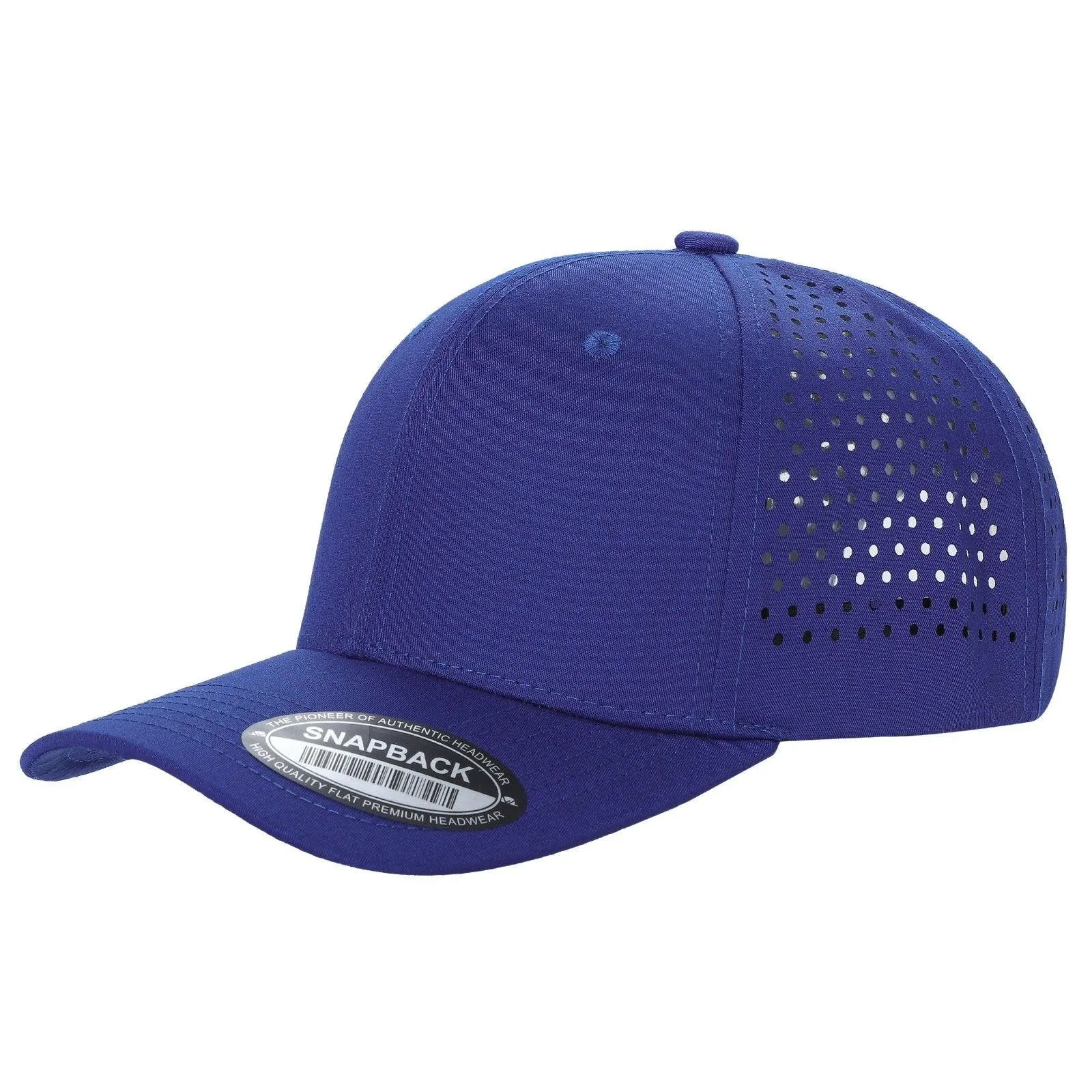 12 Pack Laser Vented Trucker Mesh Hat - Curved Bill, Adjustable, 6-Panel