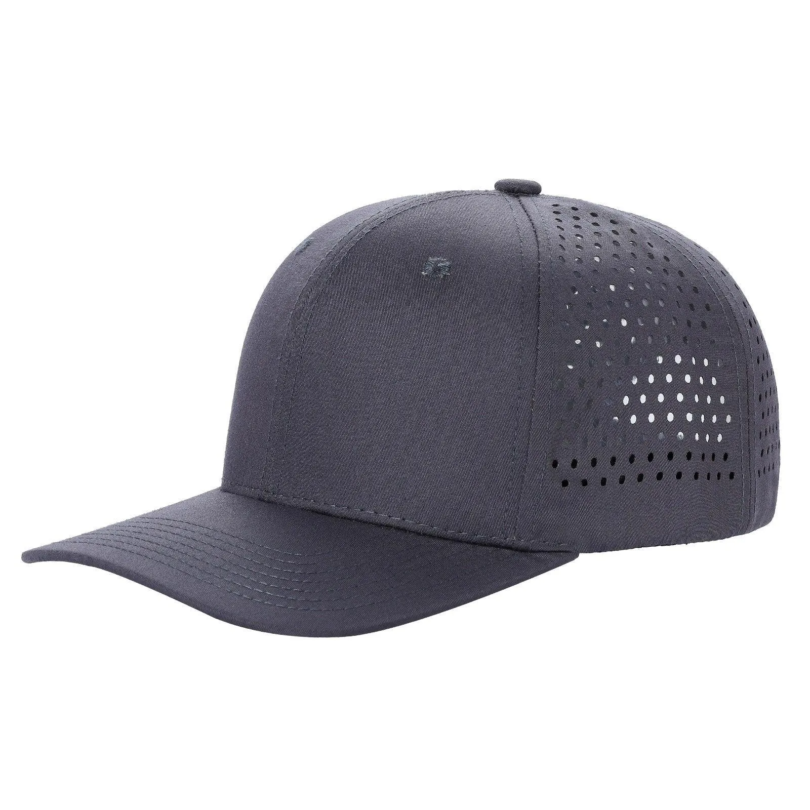 12 Pack Laser Vented Trucker Mesh Hat - Curved Bill, Adjustable, 6-Panel