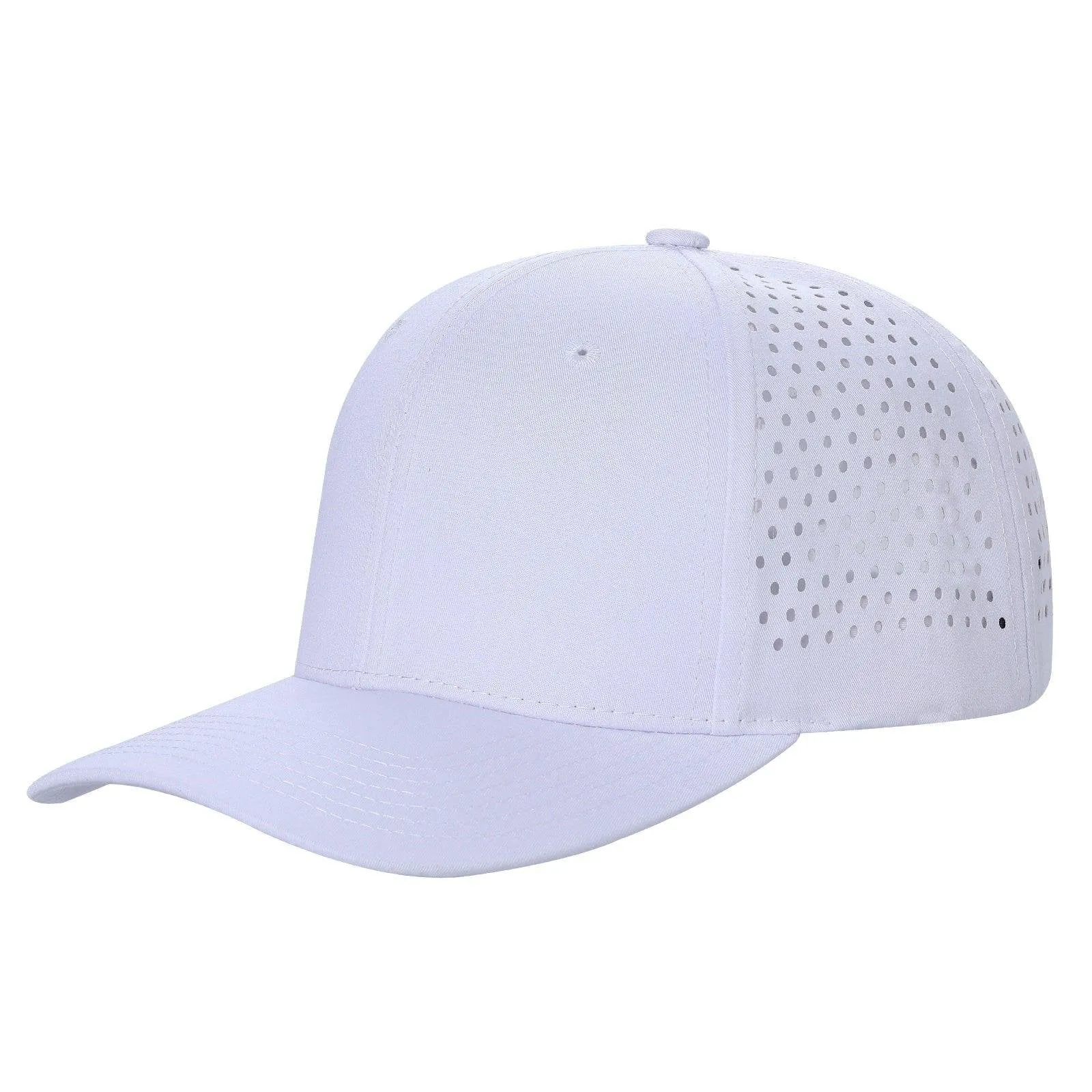 12 Pack Laser Vented Trucker Mesh Hat - Curved Bill, Adjustable, 6-Panel