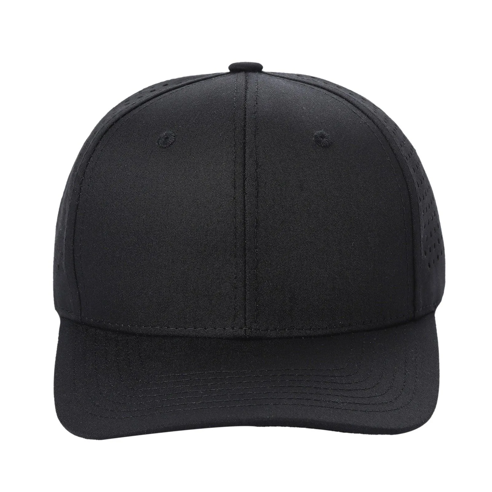 12 Pack Laser Vented Trucker Mesh Hat - Curved Bill, Adjustable, 6-Panel