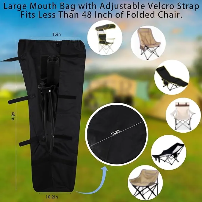 2 Pack Camping Chair Bag Replacement Beach Chair Bag Folding Chair Bag Outdoor Chair Bag 420D Oxford