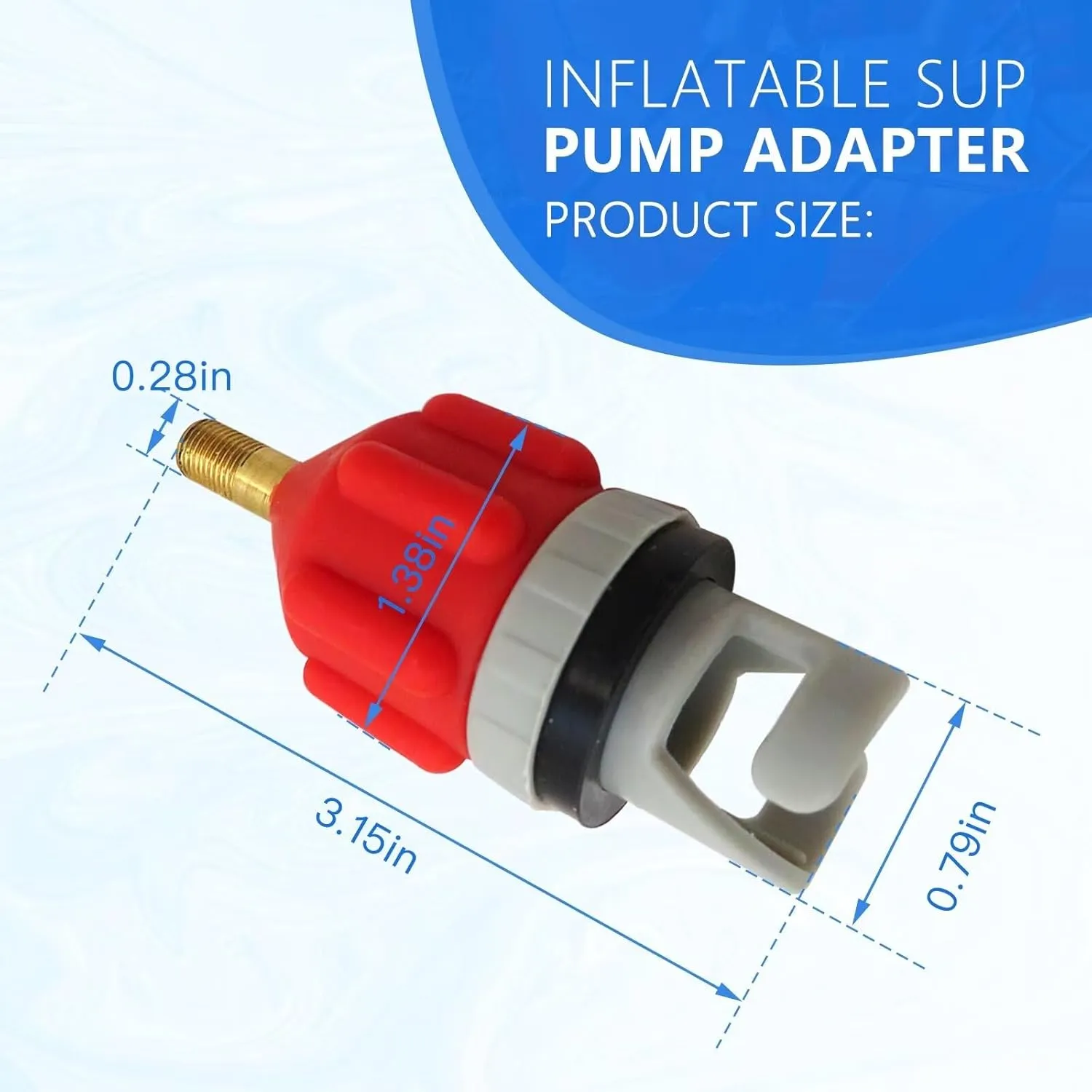 2 Pcs Orange Inflatable Boat Pump Adaptor Air Pump Converter Air Valve Adapter Conventional Air Pump Adapter Pumping Head Connector for Inflatable Kayak Stand Up Paddle Board
