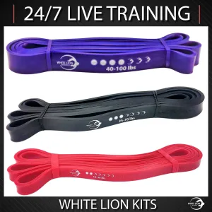 24/7 Live Training: Resistance Band Package (Red Black Purple)