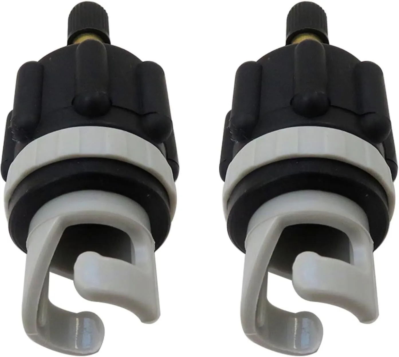 2PCS Black Inflatable Boat Pump Adapter Air Valve Adapter Pumping Head Connector for Inflatable Rowing Boat Stand Up Paddle Board Kayak