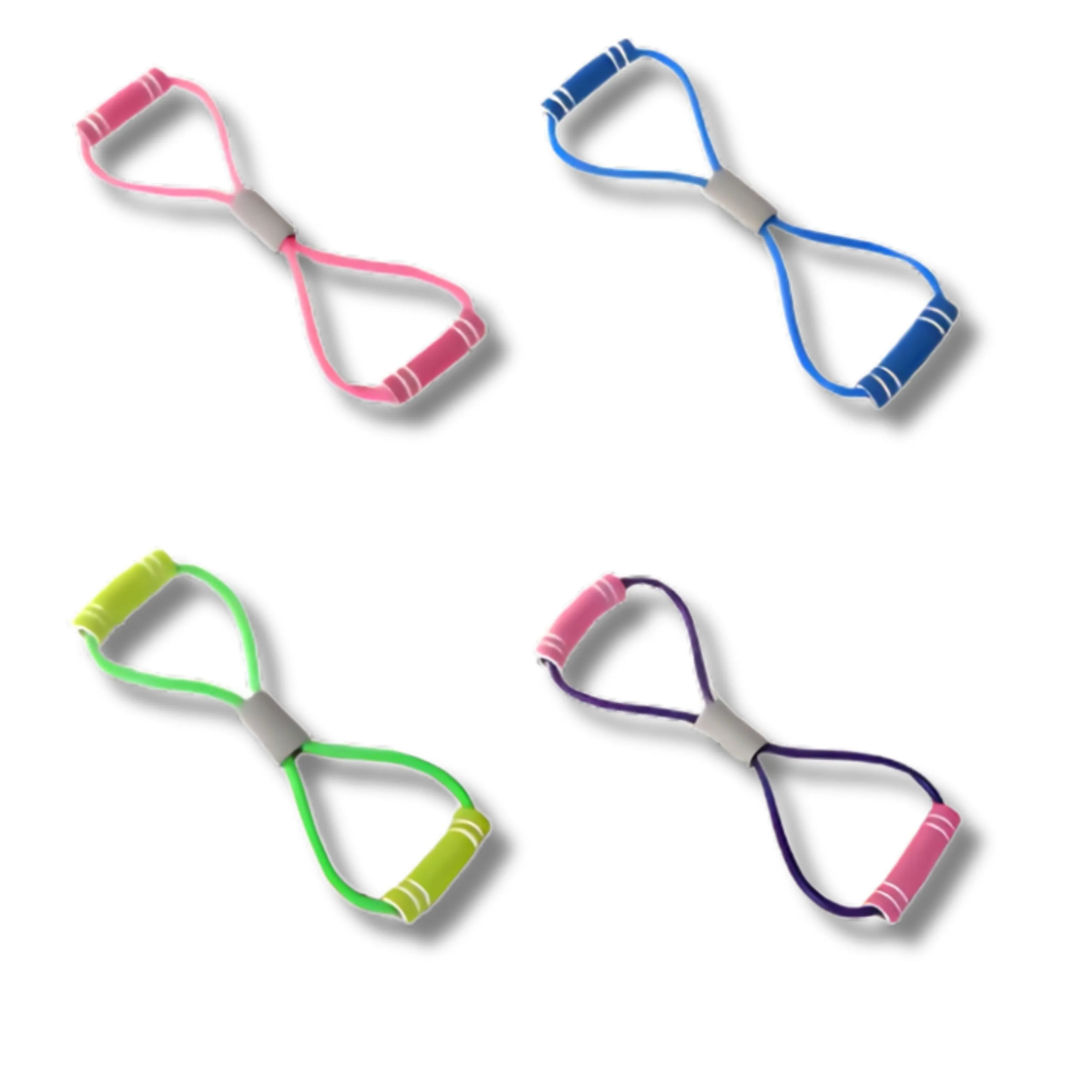 4-in-1 Tension Rope 4 Tube Abdominal Puller Pedal Exerciser Tension Band