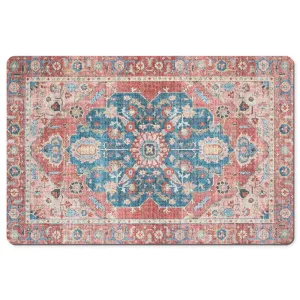 Arjan Persian Desk Mat Faded Red Blue