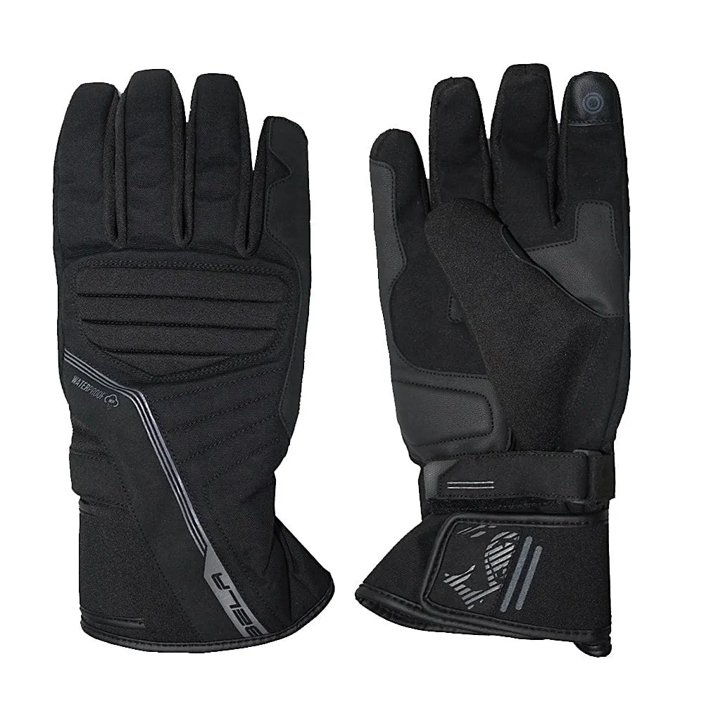 Bela Climate Mens Motorcycle Winter Waterproof Multi Layer Textile Gloves - Touch Screen Compatible