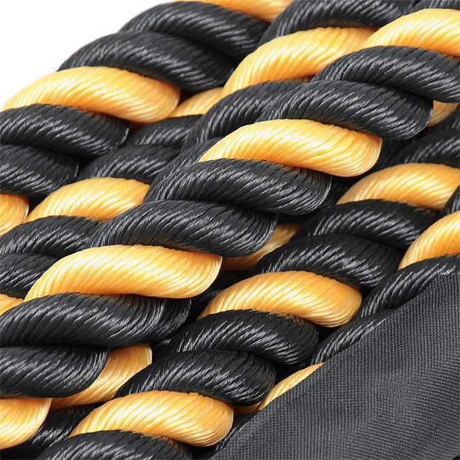 Black / Yellow Nylon 50' Undulation Battle Rope