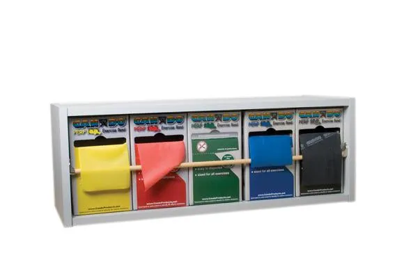 CanDo Dispens-a-Band exercise band rack, wood