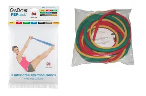 CanDo® Latex-Free 3 Piece Low Powder Exercise Pep™ Pack