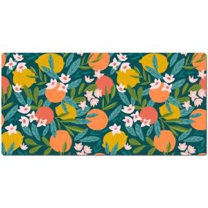 Capri Citrus Desk Mat Mediterranean Orange Green