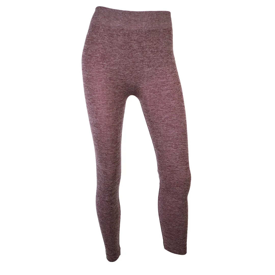 C'EST MOI // CEPFL-1007 FLEECE LINED LEGGING HEATHER BURGUNDY
