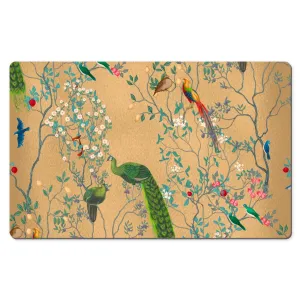 Chinoiserie Desk Mat Golden Oriental Floral