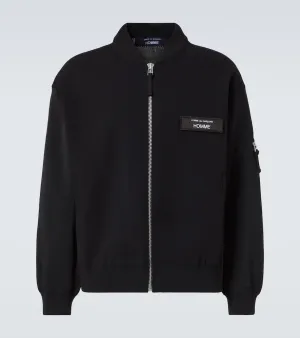 Comme des Garcons Homme Knitted jersey bomber jacket