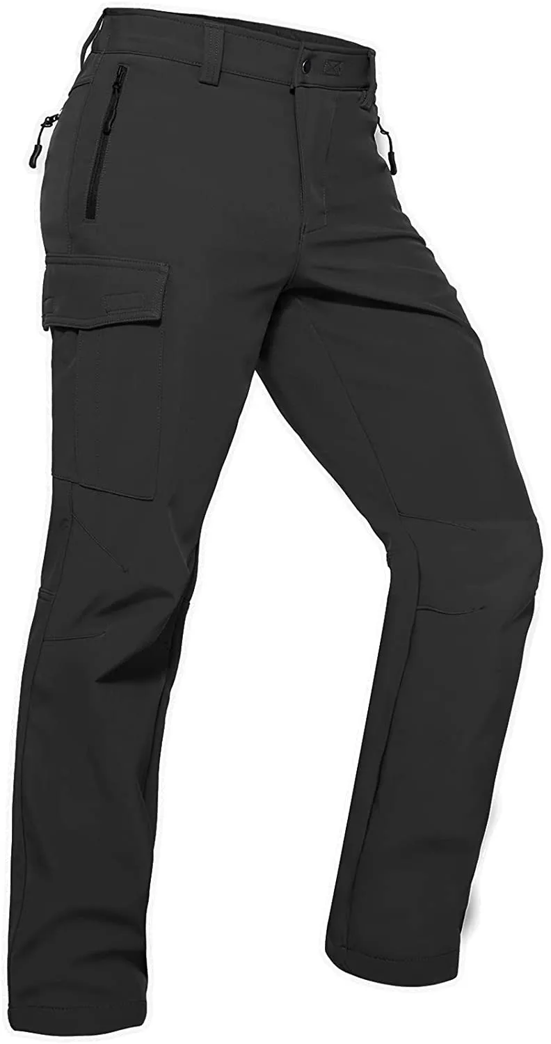 Cycorld Mens-Snow-Ski-Pants, Fleece-Lined Cold Weather Snowboarding Pants for Winter Hiking Outdoor