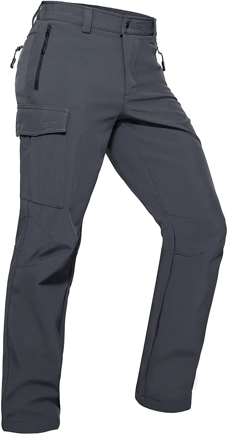 Cycorld Mens-Snow-Ski-Pants, Fleece-Lined Cold Weather Snowboarding Pants for Winter Hiking Outdoor