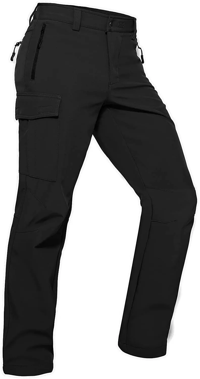 Cycorld Mens-Snow-Ski-Pants, Fleece-Lined Cold Weather Snowboarding Pants for Winter Hiking Outdoor
