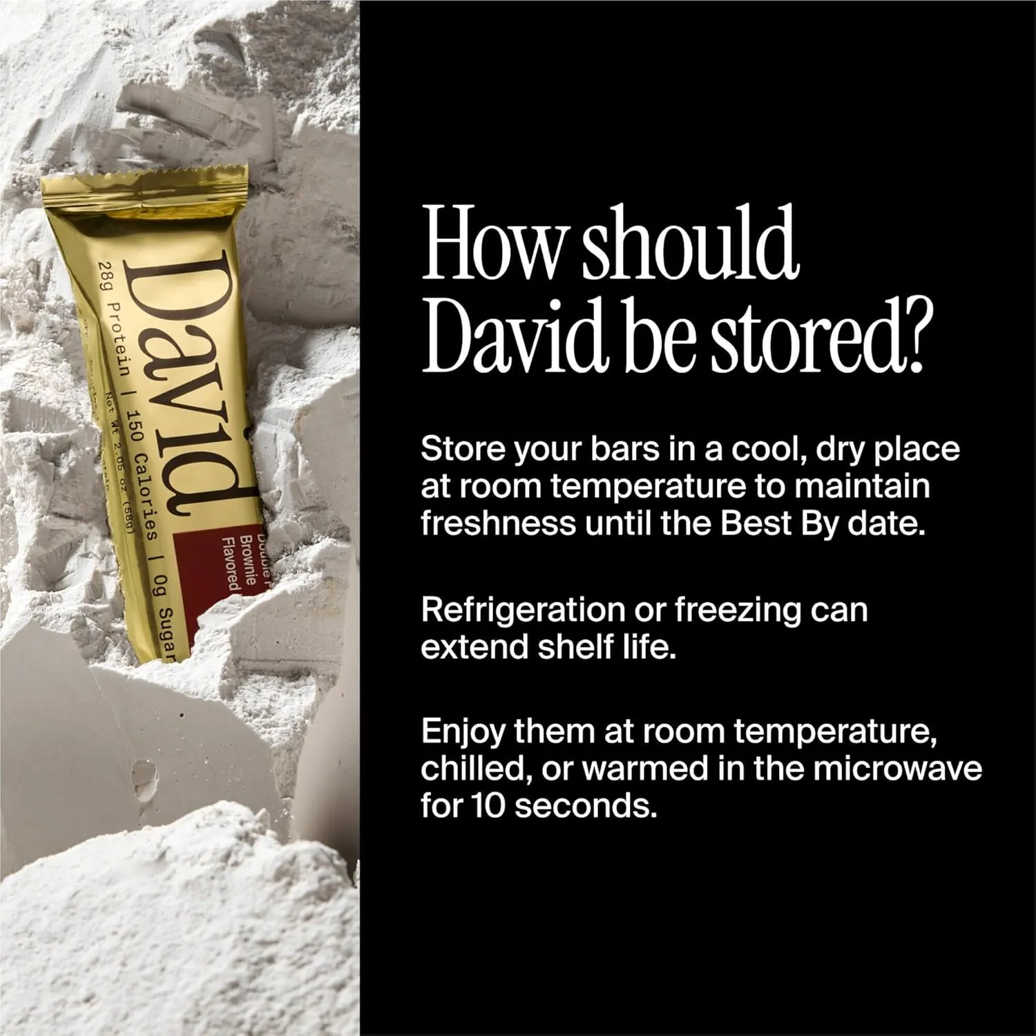 David High Protein Bars No Sugar - Sugar Free Protein Bars, Low Carb, Gluten Free - 28g of Protein, 150 Calories - David Bar On-The-Go Snack - Variety Pack (All Flavors), Pack of 6