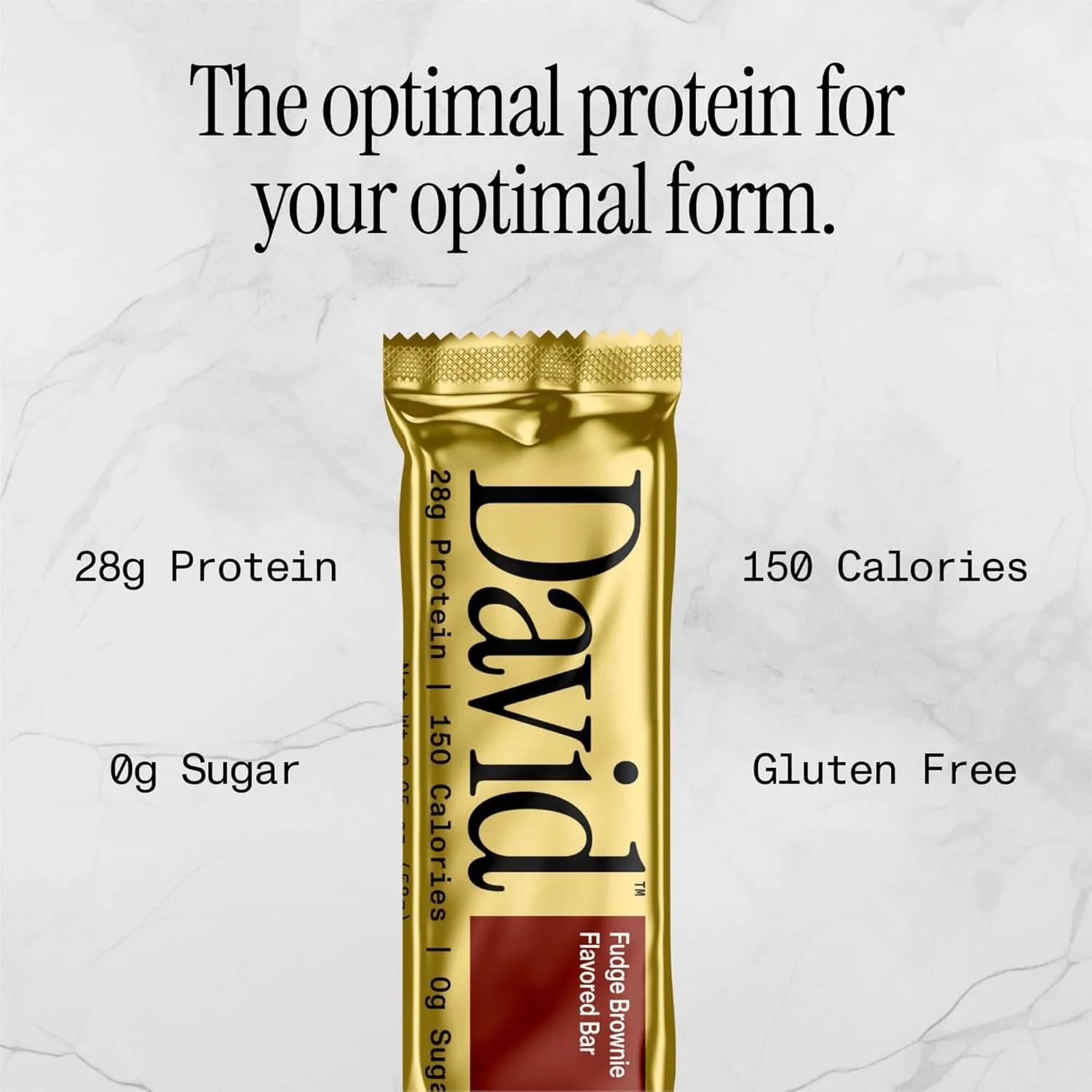 David High Protein Bars No Sugar - Sugar Free Protein Bars, Low Carb, Gluten Free - 28g of Protein, 150 Calories - David Bar On-The-Go Snack - Variety Pack (All Flavors), Pack of 6