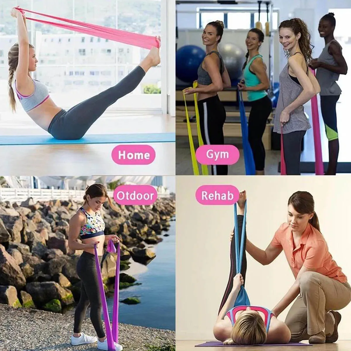 Elastic Resistance Bands Set
