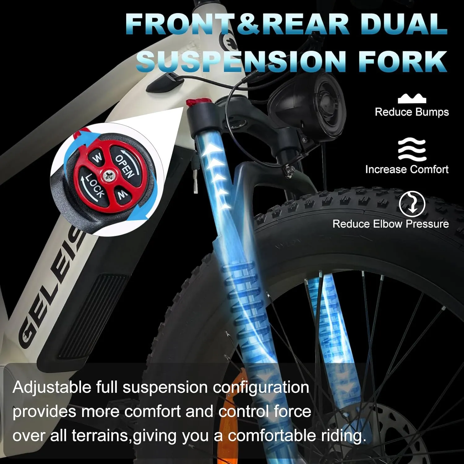 Electric Bike for Adults, 26" x 4.0 Fat Tire Electric Bicycles with 48V & 16AH Removable Battery, 1450W Peak Powerful Motor Ebike, 32MPH Max Speed Electric Mountain Bike with 7-Speed Gears