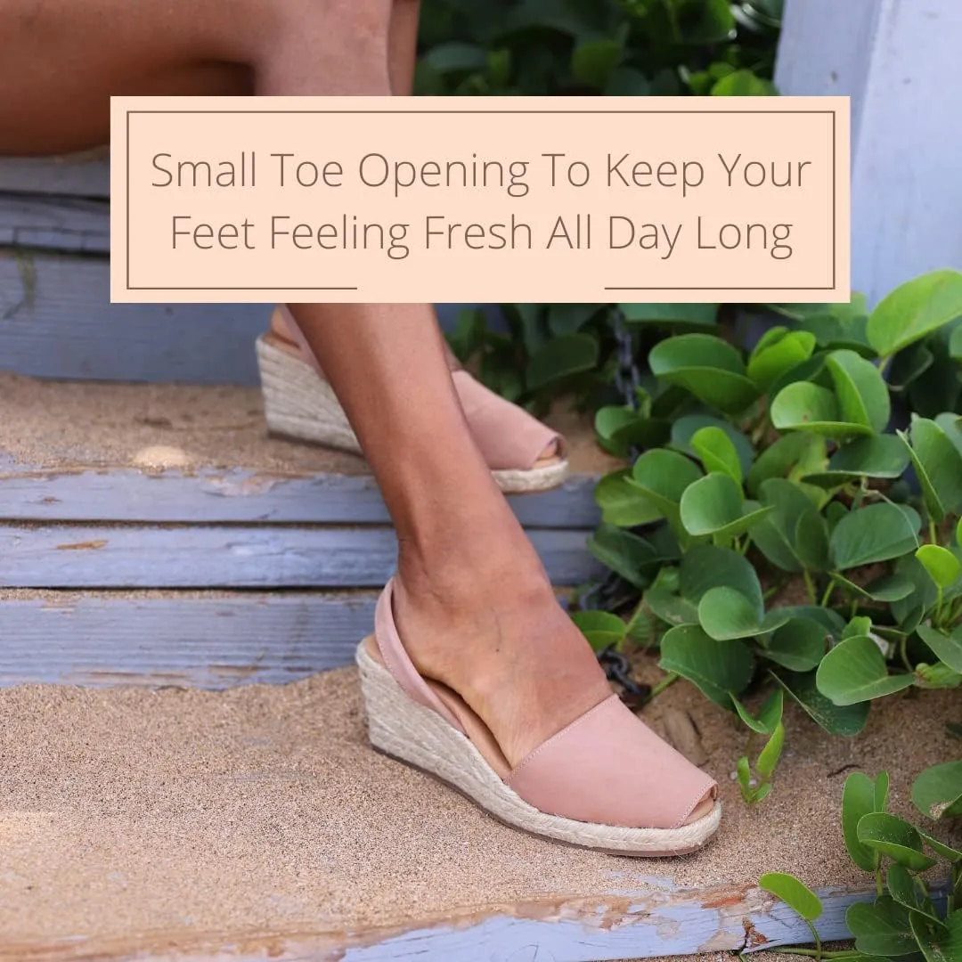 Espadrille Wedges for Women  Dressy Soft Leather Peep Toe Womens Wedge Sandals, Casual Summer Slip on Espadrilles
