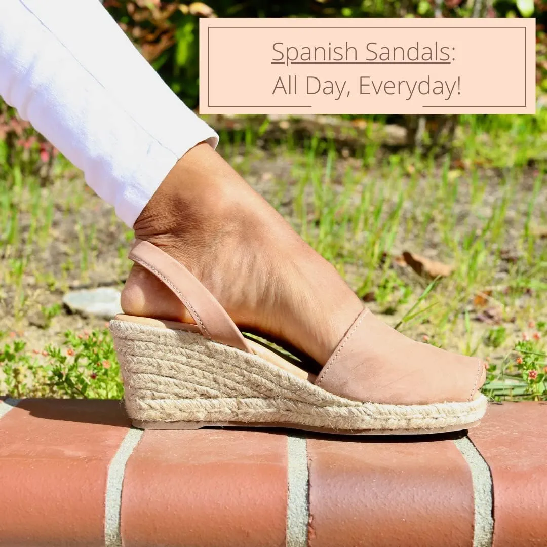 Espadrille Wedges for Women  Dressy Soft Leather Peep Toe Womens Wedge Sandals, Casual Summer Slip on Espadrilles