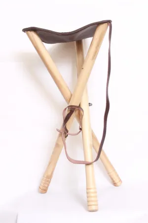 Foldable Tripod Camping Stool with Wool Seat for Hunting
