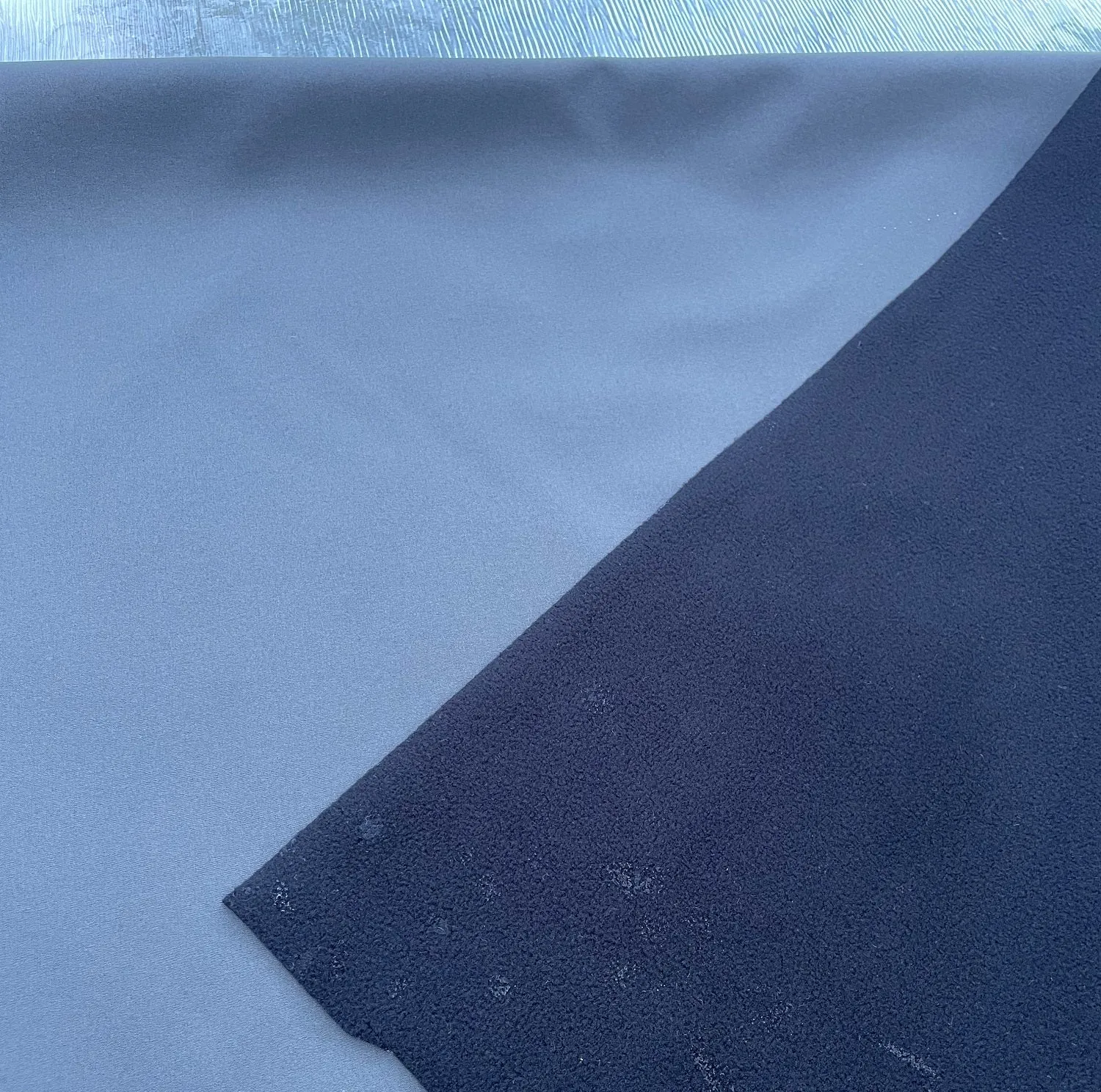 Grey/Black Dintex Fleece | Waterproof Softshell Fleece Fabric by the Yard or Wholesale