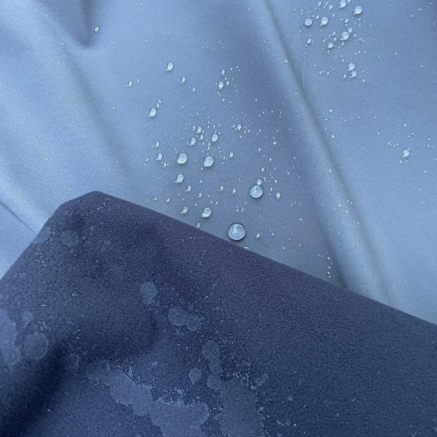 Grey/Black Dintex Fleece | Waterproof Softshell Fleece Fabric by the Yard or Wholesale