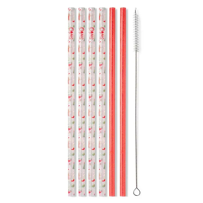 Howdy Holidays Straw Set