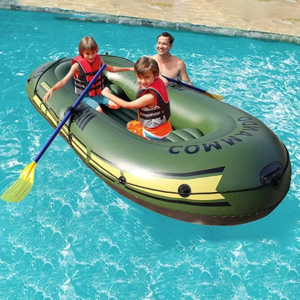 Inflatable Kayak, Thickened Drifting Boat, Kayak, Inflatable Boat, Fishing Boat, Folding Portable, Assault Boat, 2/3 Person Boat, PVC Kayak,Three-Person Boat