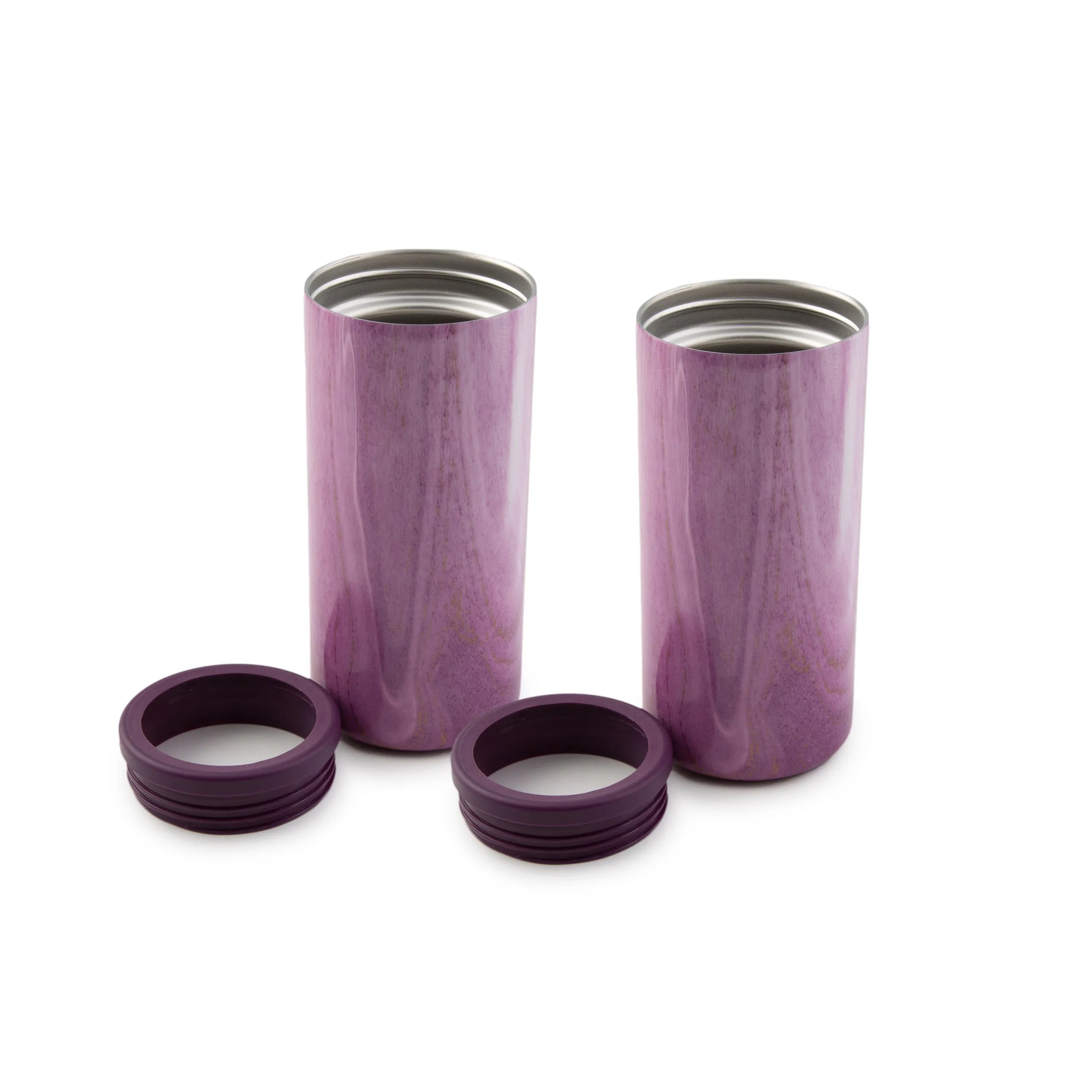 Insulated Garnet Pink Geode Slim Can Coolers