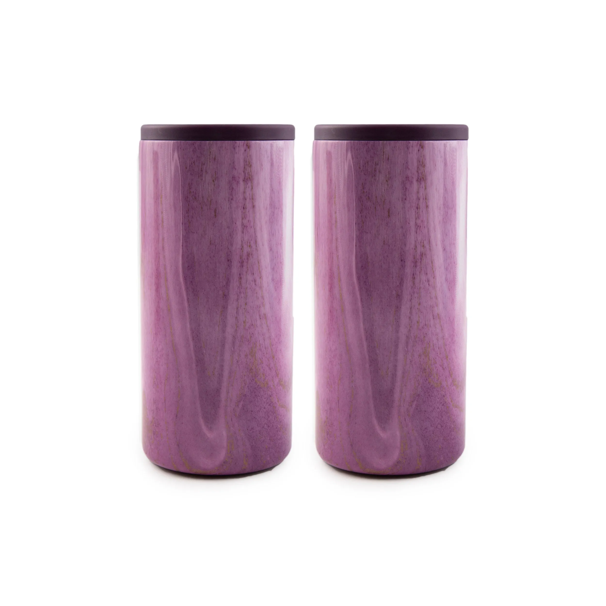 Insulated Garnet Pink Geode Slim Can Coolers