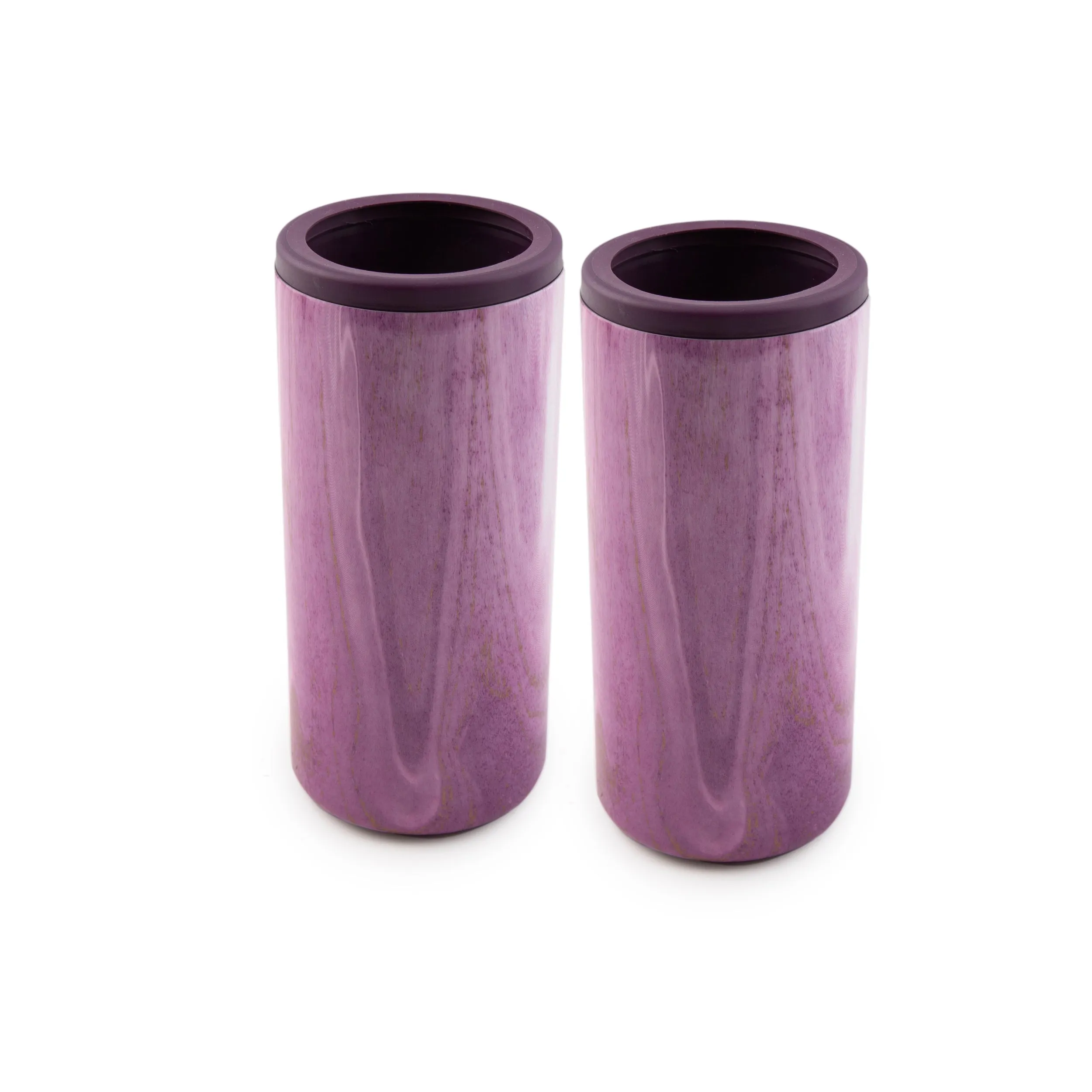 Insulated Garnet Pink Geode Slim Can Coolers