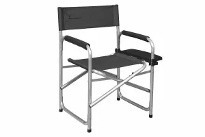 Isabella Directors Dark Grey Chair with Side Table