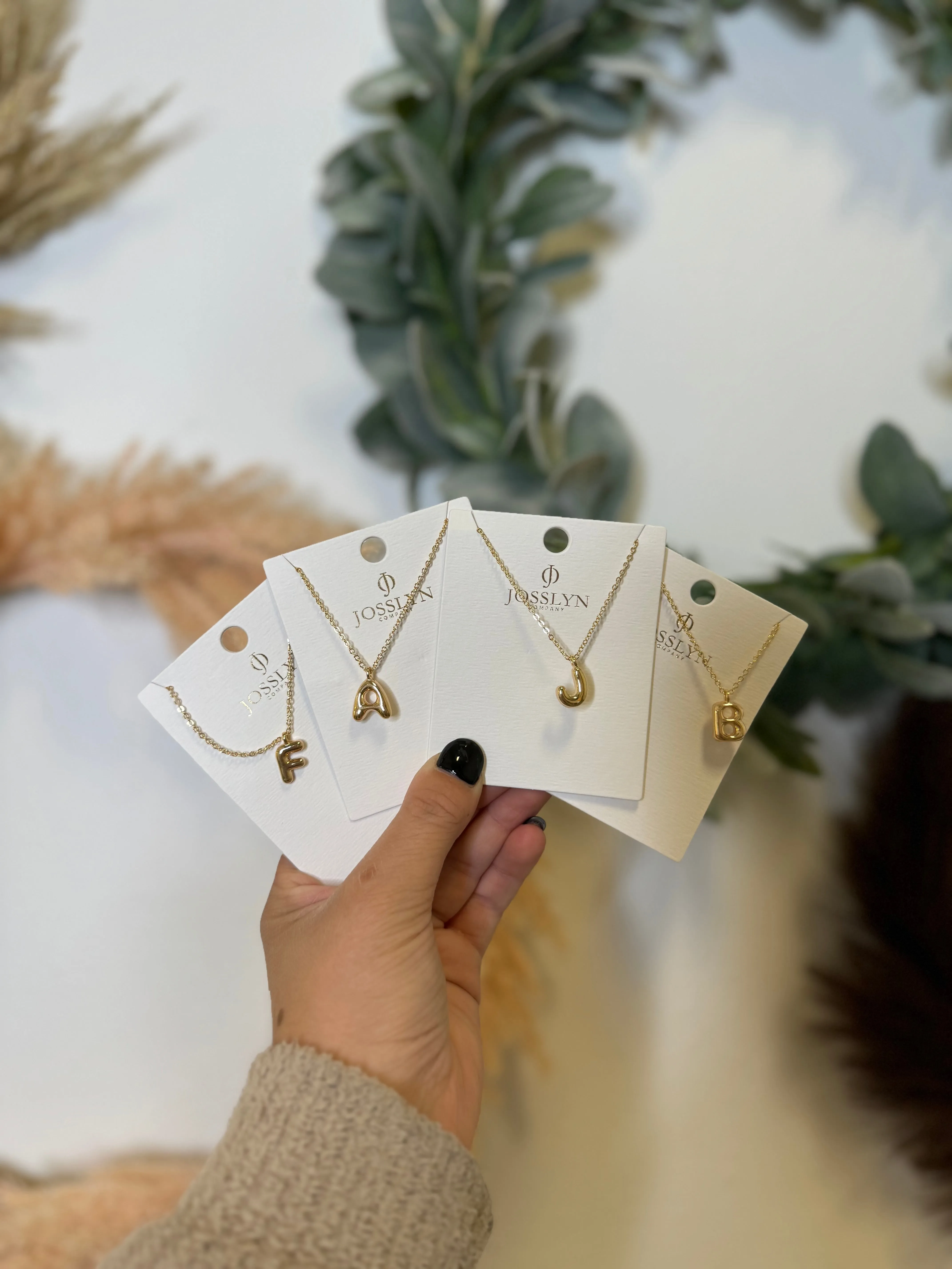 Joss Balloon Bubble Initial Necklace