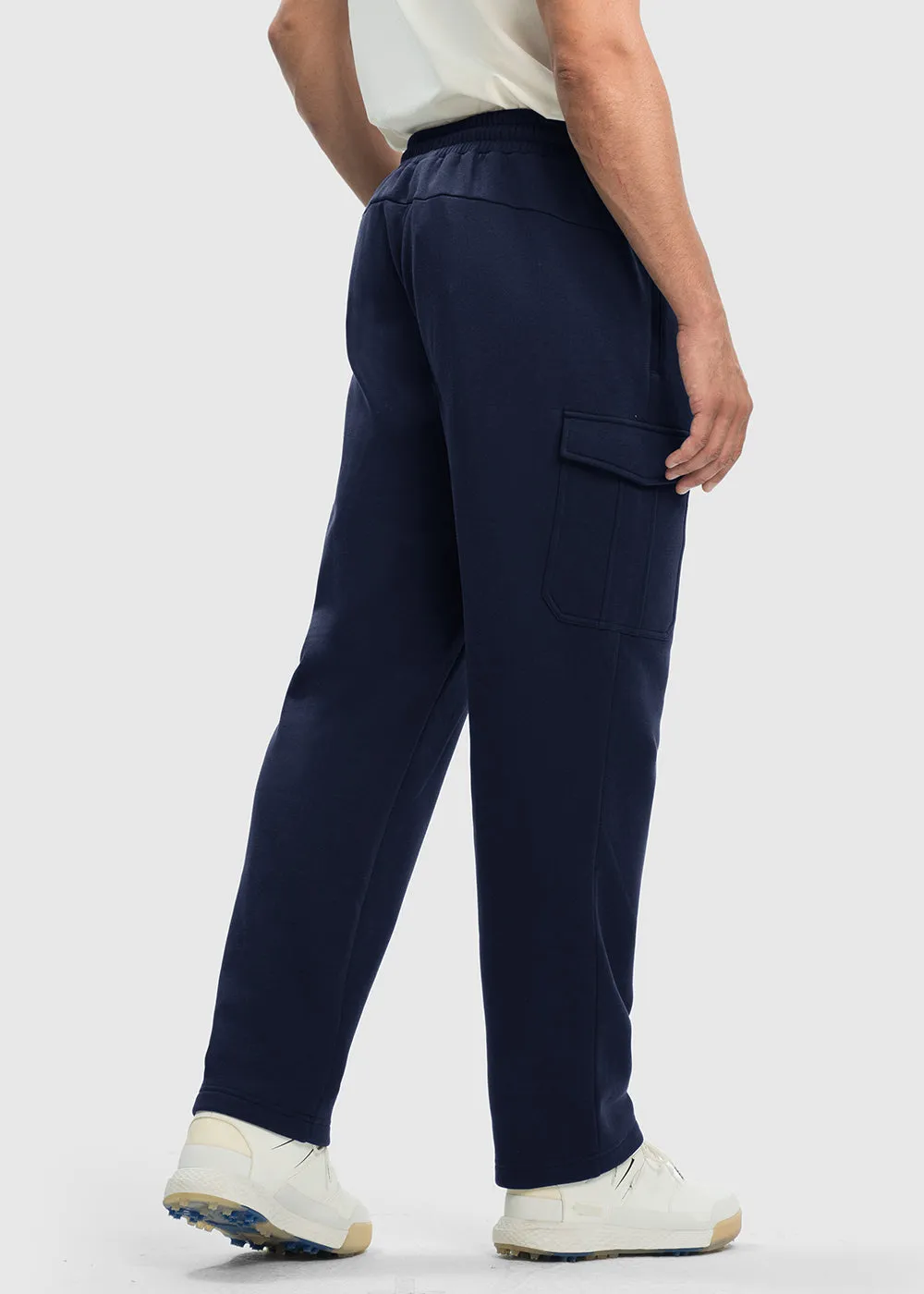 Men's Cotton Polyester Fleece Wide Leg Sweatpants