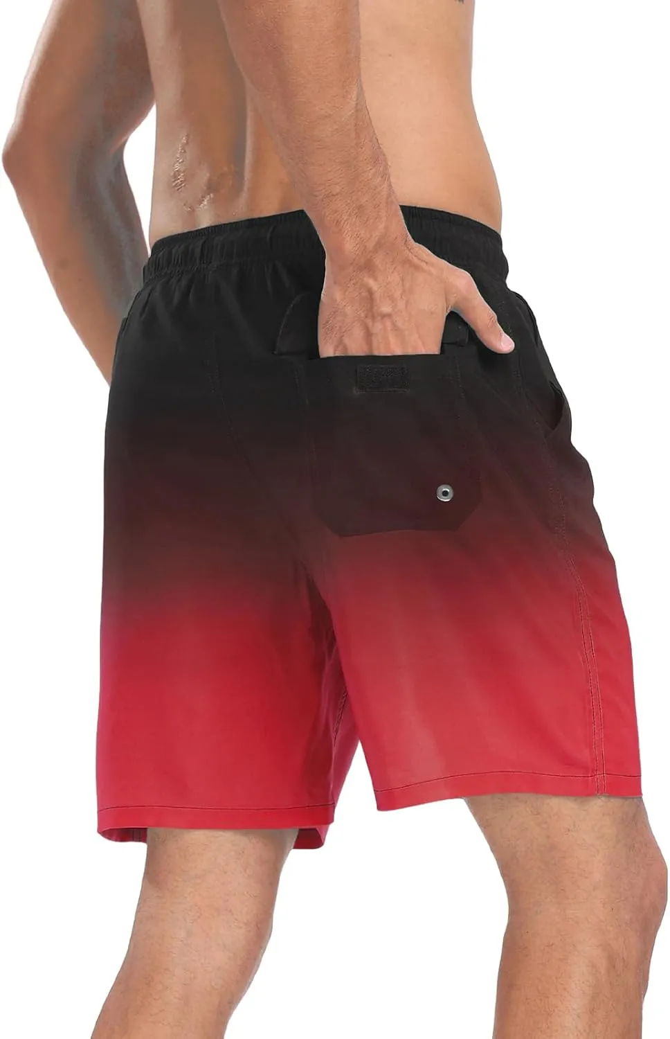 Mens Swim Trunks with Compression Liner 7 inch Inseam Quick Dry 2 in 1 Beach Board Shorts with Pockets S-3XL