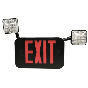 Morris Products 73463 Red LED Blk Combo Exit /Em Lt