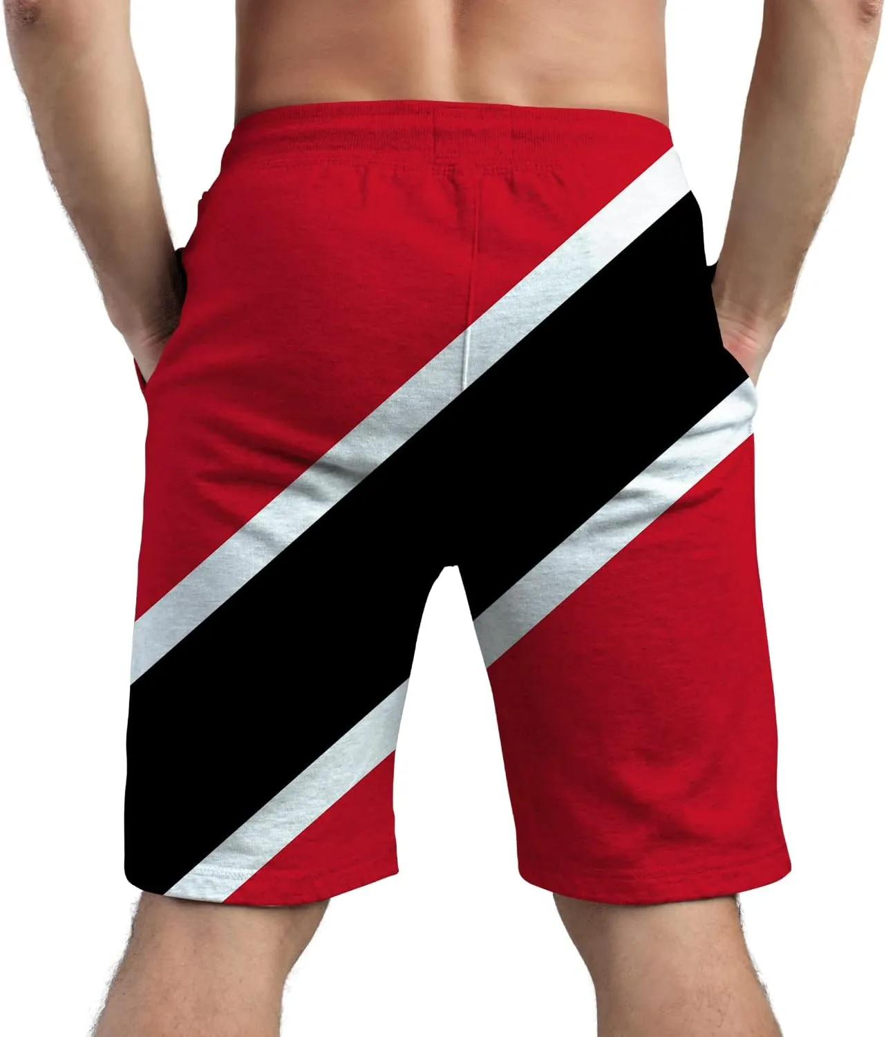 NHJMH Mens Swim Trunks Men Quick Dry Swim Short with Pockets Trinidad and Tobago Flag Board Beach Shorts