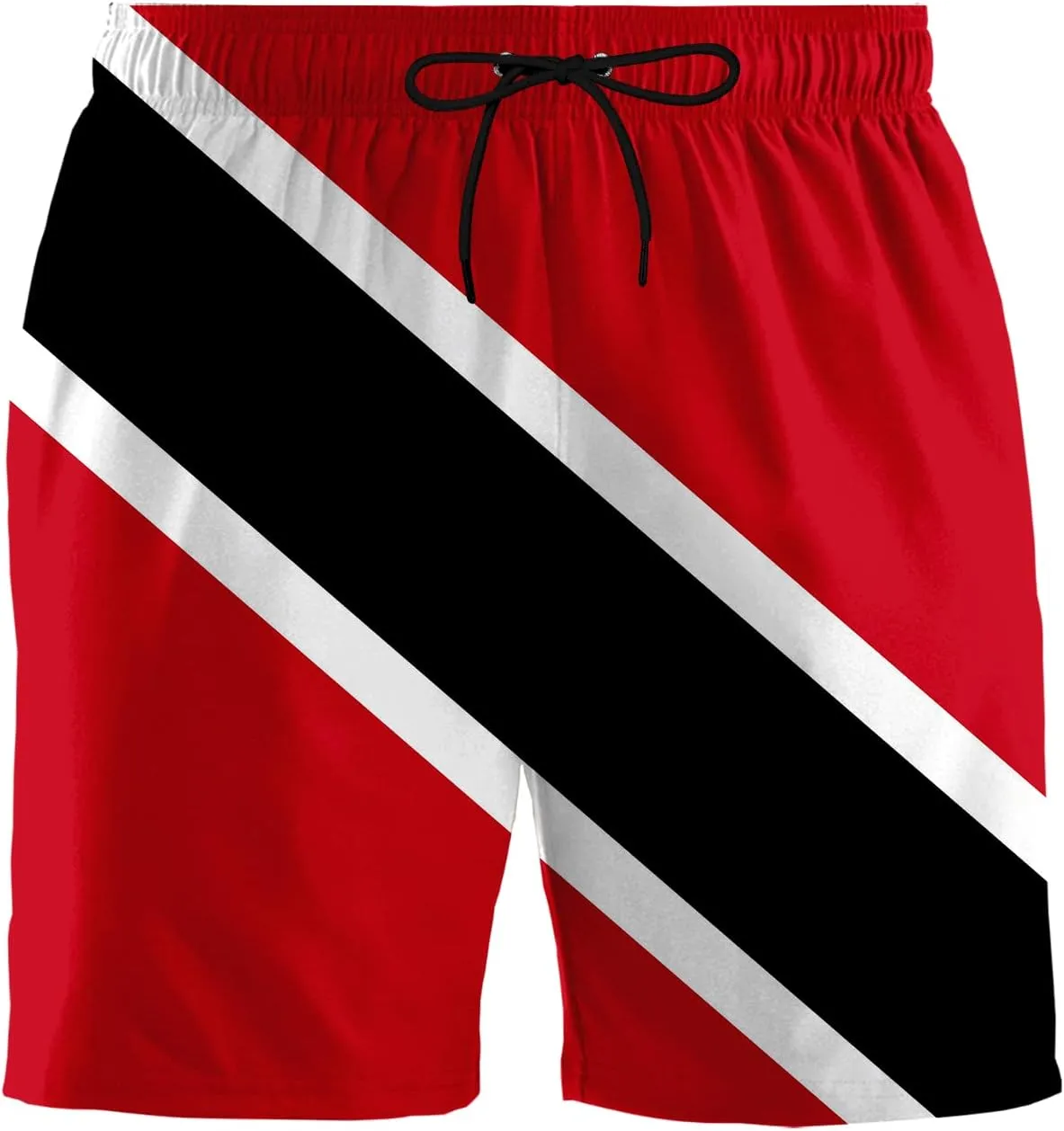 NHJMH Mens Swim Trunks Men Quick Dry Swim Short with Pockets Trinidad and Tobago Flag Board Beach Shorts