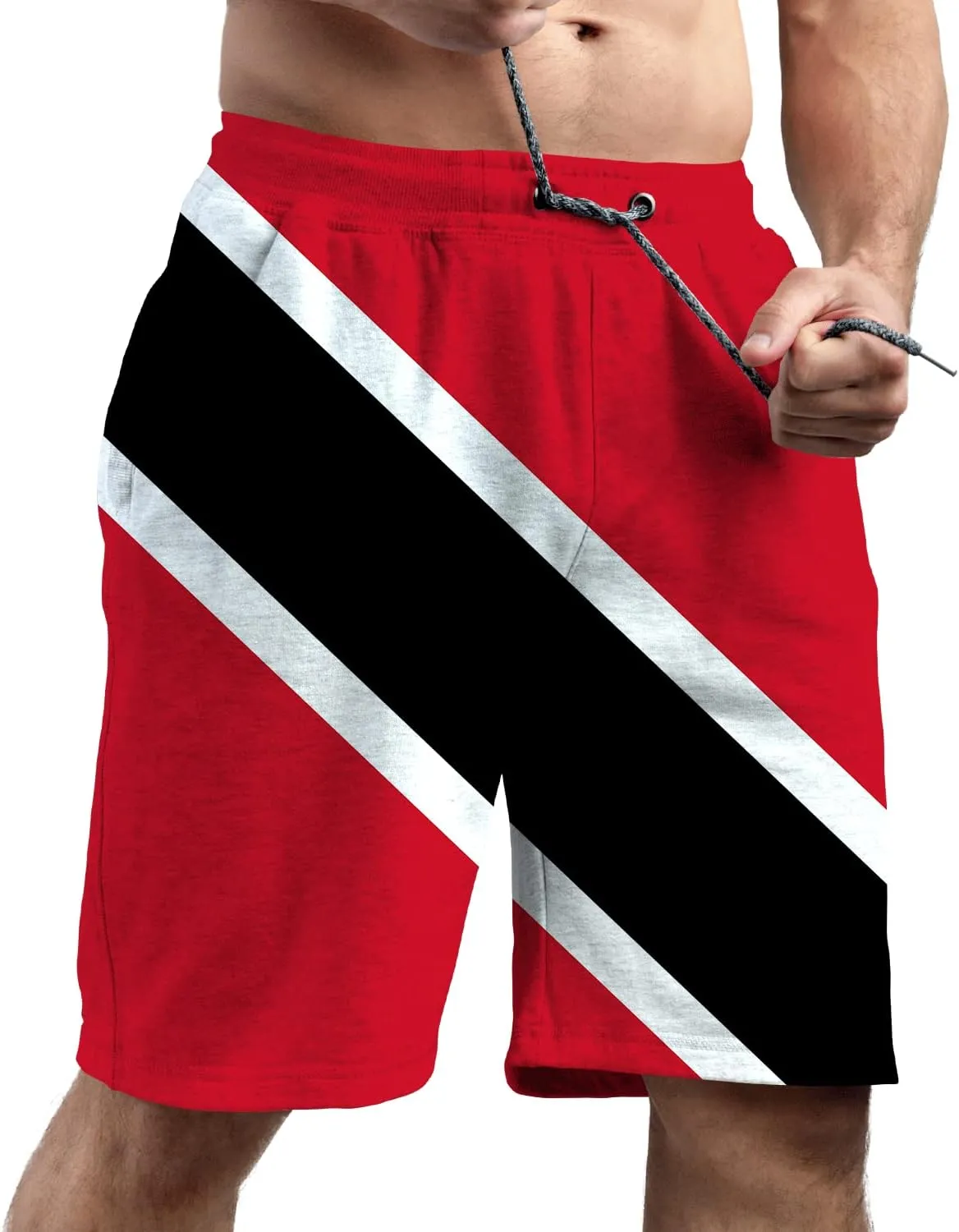 NHJMH Mens Swim Trunks Men Quick Dry Swim Short with Pockets Trinidad and Tobago Flag Board Beach Shorts
