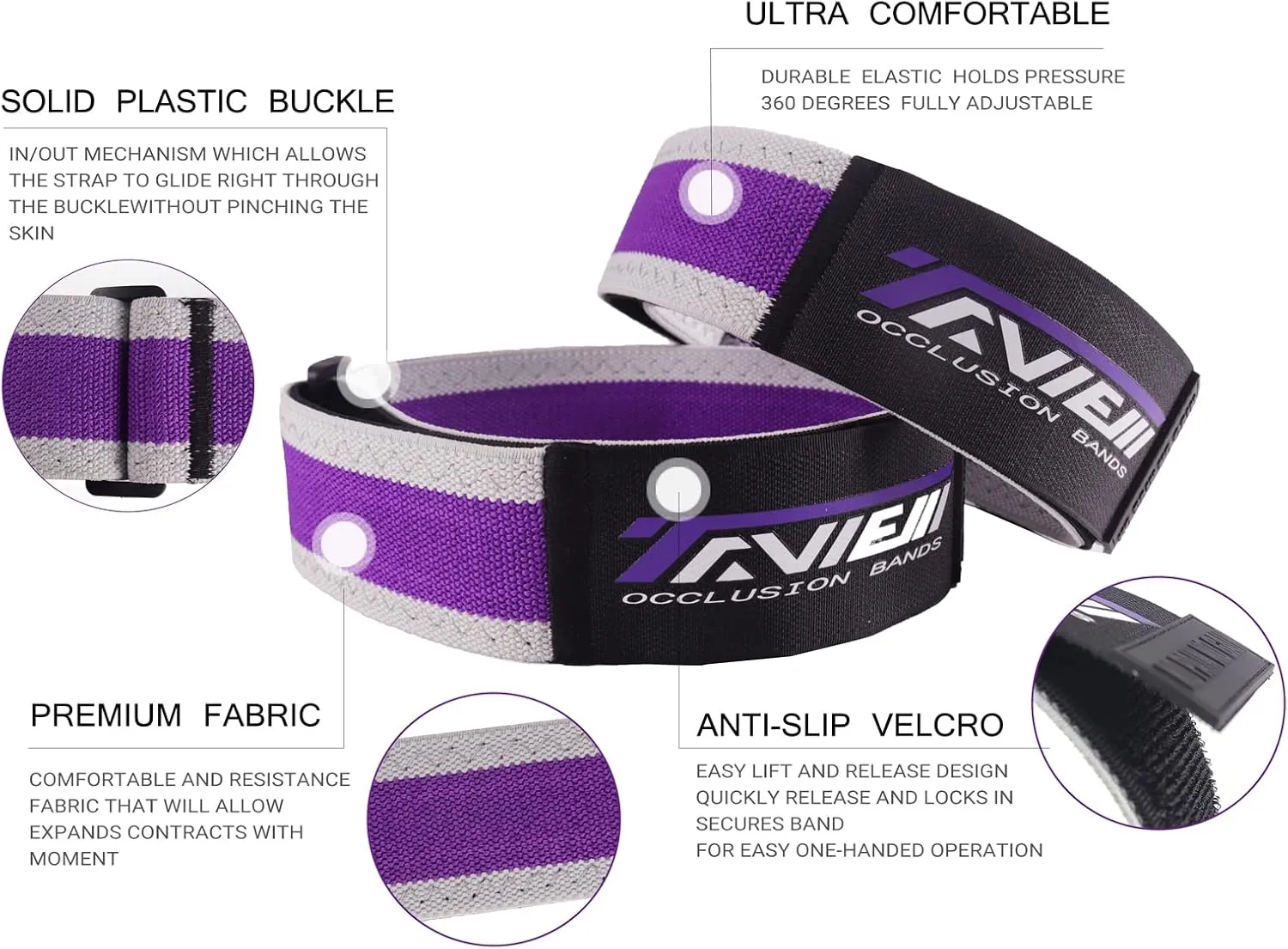 Occlusion Bands for Women Glutes & Hip Building, Blood Flow Restriction Bands BFR Bundle Booty Bands, Best Fabric Resistance Bands for Exercising Your Butt, Squat, Thigh, Fitness
